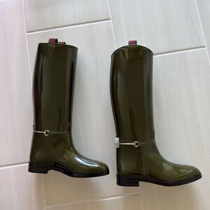 Gucci Olive Green Winter & Rain Boots